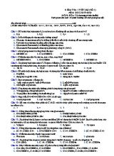 Đề kiểm tra 1 tiết số 1 môn Hóa học Lớp 12 (Chương trinh chuân) - Năm học 2019-2020